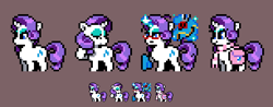 Size: 459x180 | Tagged: safe, artist:regnsloja, imported from derpibooru, rarity, pixel art