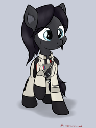 Size: 1953x2603 | Tagged: safe, artist:orang111, imported from derpibooru, oc, oc only, clothes, imperial agent, raised hoof, requested art, star wars, uniform