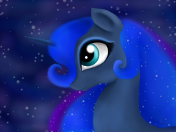 Size: 1600x1200 | Tagged: safe, artist:bubbleyfisheyo3o, imported from derpibooru, princess luna, female, portrait, solo