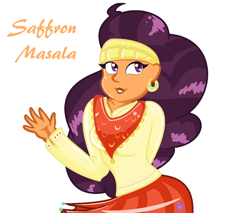 Size: 1024x873 | Tagged: safe, artist:cutegir101, imported from derpibooru, saffron masala, human, spice up your life, female, humanized, simple background, solo, white background