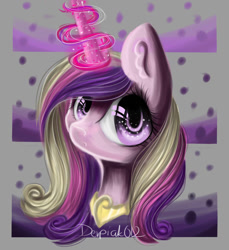 Size: 1100x1200 | Tagged: safe, artist:derpiak012, imported from derpibooru, princess cadance, eye reflection, female, magic, solo