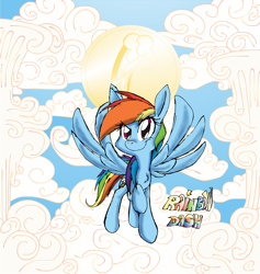 Size: 2545x2681 | Tagged: safe, artist:dashiepie, imported from derpibooru, rainbow dash, cloud, cutie mark, female, solo