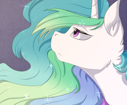 Size: 6000x5000 | Tagged: safe, artist:caprisart, imported from derpibooru, princess celestia, absurd resolution, ear fluff, female, looking up, portrait, solo