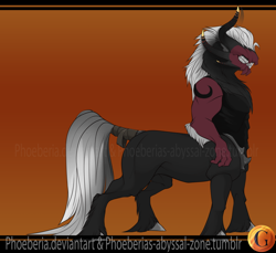 Size: 1024x936 | Tagged: safe, artist:phoeberia, imported from derpibooru, lord tirek, alternate universe, male, nightmare fuel, profile, redesign, solo