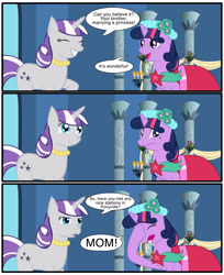 Size: 1481x1815 | Tagged: safe, artist:mlp-silver-quill, imported from derpibooru, twilight sparkle, twilight velvet, pony, unicorn, clothes, comic, dialogue, dress, duo, female, mare, mother and daughter