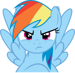 Size: 8098x7892 | Tagged: safe, artist:tryhardbrony, imported from derpibooru, rainbow dash, .ai available, absurd resolution, angry, female, simple background, solo, transparent background, vector