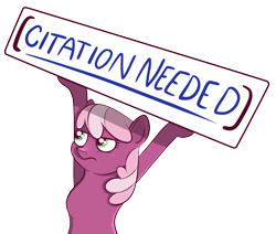 Size: 2222x1888 | Tagged: safe, artist:xchan, derpibooru exclusive, imported from derpibooru, cheerilee, earth pony, pony, bipedal, cheeribetes, citation needed, cute, female, frown, reaction image, sign, simple background, solo, transparent background, wikipedia, xkcd