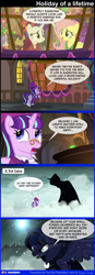 Size: 1288x3694 | Tagged: safe, artist:bredgroup, artist:true line translators, imported from derpibooru, screencap, flutterholly, fluttershy, merry, princess luna, rarity, snowfall frost, spirit of hearth's warming yet to come, starlight glimmer, pony, a hearth's warming tail, alternate scenario, and that's how equestria was unmade, comic, hearth's warming, screencap comic, translation