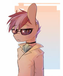 Size: 1000x1200 | Tagged: safe, artist:asianpony, imported from derpibooru, oc, oc only, oc:lino, clothes, glasses, jewelry, necklace, solo