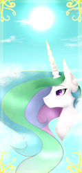 Size: 1024x2154 | Tagged: safe, artist:ataliey, imported from derpibooru, princess celestia, female, portrait, solo, sun