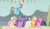 Size: 400x234 | Tagged: safe, imported from derpibooru, applejack, fluttershy, pinkie pie, rainbow dash, rarity, twilight sparkle, alicorn, pony, the cutie map, animated, cute, diabetes, female, mane six, twilight sparkle (alicorn)