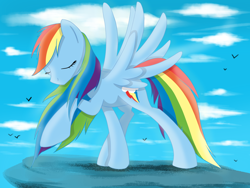 Size: 1600x1200 | Tagged: safe, artist:serra20, imported from derpibooru, rainbow dash, digital art, female, solo