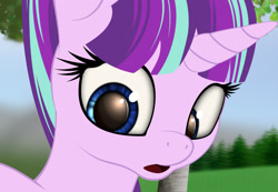 Size: 996x689 | Tagged: safe, artist:styroponyworks, imported from derpibooru, starlight glimmer, close-up, female, solo, tree, wip