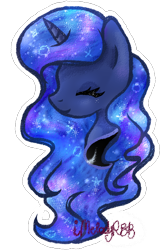 Size: 600x900 | Tagged: safe, artist:imelodyrsb, imported from derpibooru, princess luna, eyes closed, female, portrait, simple background, solo, transparent background