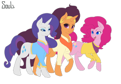 Size: 1280x896 | Tagged: safe, artist:souladdicted, imported from derpibooru, pinkie pie, rarity, saffron masala