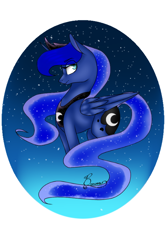Size: 540x812 | Tagged: safe, artist:calla--lily, imported from derpibooru, princess luna, female, solo, stars