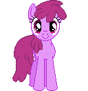 Size: 128x133 | Tagged: safe, artist:onil innarin, derpibooru exclusive, imported from derpibooru, berry punch, berryshine, pony, c:, female, looking at you, mare, pixel art, solo