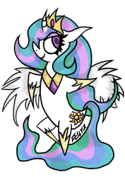 Size: 752x1063 | Tagged: safe, artist:1i0, imported from derpibooru, princess celestia, alicorn, pony, crown, horn, jewelry, necklace, regalia, simple background, solo, transparent background, wings