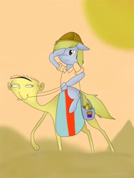 Size: 2736x3648 | Tagged: safe, artist:marmerso, imported from derpibooru, derpy hooves, camel, pegasus, pony, camelified, crossover, duo, ed, ed (ed edd n eddy), ed edd n eddy, female, hot buttered ed, male, mare, wat