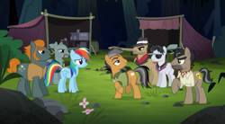 Size: 1843x1014 | Tagged: safe, imported from derpibooru, screencap, biff, doctor caballeron, pickpocket, quibble pants, rainbow dash, rogue (character), withers, earth pony, pegasus, pony, stranger than fan fiction, female, henchmen, male, mare, rogue (g4), stallion, the shadow