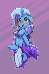 Size: 1000x1500 | Tagged: safe, artist:lucidlarceny, imported from derpibooru, trixie, pony, unicorn, blushing, ear blush, female, floppy ears, mare, solo