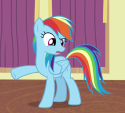 Size: 445x402 | Tagged: safe, imported from derpibooru, screencap, rainbow dash, pony, stranger than fan fiction, female, mare, solo