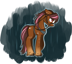 Size: 817x725 | Tagged: safe, artist:kyaokay, imported from derpibooru, oc, oc only, bridle, crying, sad