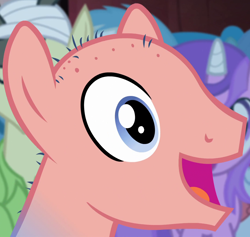 Size: 1078x1022 | Tagged: safe, imported from derpibooru, screencap, amethyst star, sparkler, theodore donald "donny" kerabatsos, pony, leap of faith, background pony, bald, illness, unnamed character, unnamed pony