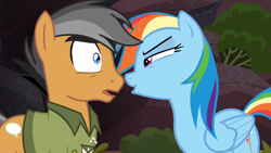 Size: 1600x900 | Tagged: safe, imported from derpibooru, screencap, quibble pants, rainbow dash, pony, stranger than fan fiction, out of context, shipping fuel