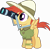Size: 6000x5861 | Tagged: safe, artist:pink1ejack, imported from derpibooru, shutterbug, stranger than fan fiction, absurd resolution, background pony, camera, clothes, cosplay, hat, inkscape, pith helmet, simple background, solo, transparent background, vector