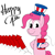 Size: 1500x1500 | Tagged: safe, imported from derpibooru, pinkie pie, 4th of july, american independence day, female, fireworks, hat, pink horse daily, solo