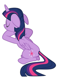 Size: 4200x5600 | Tagged: safe, artist:reginault, imported from derpibooru, twilight sparkle, alicorn, pony, twilight's kingdom, .svg available, absurd resolution, eyes closed, female, floppy ears, folded wings, leaning, mare, meditating, meditation, simple background, sitting, solo, transparent background, twilight sparkle (alicorn), vector