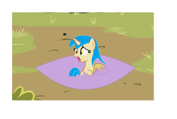 Size: 5616x3768 | Tagged: safe, artist:sorastrives, imported from derpibooru, smooze, oc, pony, unicorn, changeling slime, female, mare, peril, quicksand, sinking