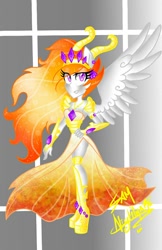 Size: 800x1232 | Tagged: safe, artist:samnightmare, imported from derpibooru, nightmare star, princess celestia, equestria girls