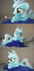 Size: 1920x3989 | Tagged: safe, artist:lanacraft, imported from derpibooru, lyra heartstrings, beanie (plushie), irl, photo, plushie