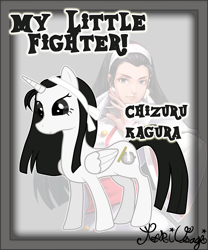 Size: 1002x1205 | Tagged: safe, artist:kari-usagi, imported from derpibooru, chizuru kagura, king of fighters, my little fighter, ponified, snk