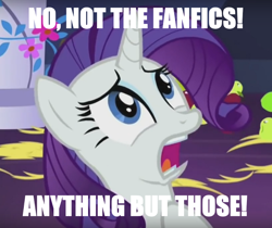 Size: 640x537 | Tagged: safe, edit, edited screencap, imported from derpibooru, screencap, rarity, castle sweet castle, caption, fanfic, image macro, meme, reaction image, shocked