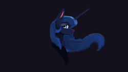 Size: 1920x1080 | Tagged: safe, artist:hierozaki, imported from derpibooru, princess luna, crying, female, portrait, solo