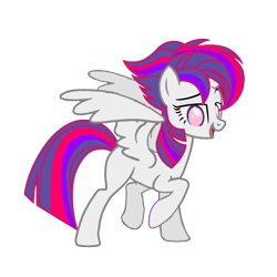 Size: 1152x1152 | Tagged: safe, artist:motownwarrior01, imported from derpibooru, oc, oc only, oc:enchantment, robot, alternate hairstyle, implied pinkie pie, implied rarity, implied twilight sparkle, punklight sparkle, recolor, simple background, solo, transparent background