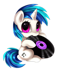 Size: 1836x2261 | Tagged: safe, artist:pridark, imported from derpibooru, dj pon-3, vinyl scratch, pony, unicorn, cute, female, filly, filly vinyl scratch, hoof hold, looking at you, mouth hold, nibbling, nom, pridark is trying to murder us, record, simple background, sitting, solo, transparent background, vinylbetes, weapons-grade cute, wub, younger