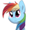 Size: 2500x2200 | Tagged: safe, artist:bravefleet, imported from derpibooru, rainbow dash, bust, cute, female, portrait, solo