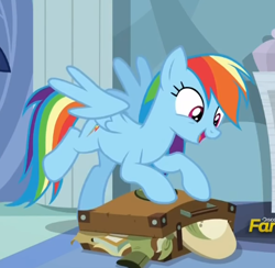 Size: 389x380 | Tagged: safe, imported from derpibooru, screencap, rainbow dash, pony, stranger than fan fiction, female, flying, mare, solo