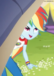 Size: 335x467 | Tagged: safe, imported from derpibooru, screencap, rainbow dash, equestria girls, legend of everfree, cropped, female, lidded eyes