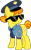 Size: 1024x1630 | Tagged: safe, artist:blah23z, imported from derpibooru, copper top, spitfire, earth pony, pony, cuffs, female, hat, necktie, police, police officer, police uniform, recolor, show accurate, solo, sunglasses