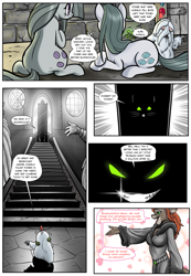 Size: 1331x1920 | Tagged: safe, artist:pencils, imported from derpibooru, catrina, cloudy quartz, marble pie, oc, oc:hurgus, abyssinian, bushwoolie, earth pony, pony, comic:anon's pie adventure, comic, discussion in the comments, dock, female, furry, g1, loose hair, mare