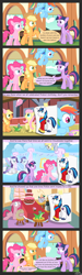 Size: 1466x4904 | Tagged: safe, artist:041744, imported from derpibooru, applejack, derpy hooves, fluttershy, gummy, madame leflour, mr. turnip, pinkie pie, rainbow dash, rarity, rocky, shining armor, twilight sparkle, earth pony, pegasus, pony, unicorn, a canterlot wedding, party of one, sonic rainboom (episode), blatant lies, comic, female, grammar error, mane six, mare, meta joke, pinkamena diane pie, unicorn twilight