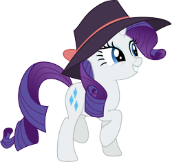 Size: 7148x6710 | Tagged: safe, artist:chrzanek97, imported from derpibooru, rarity, rarity investigates, absurd resolution, cute, female, hat, raribetes, simple background, smiling, solo, transparent background, vector