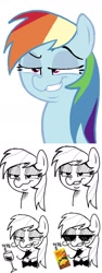 Size: 694x1851 | Tagged: safe, artist:archeryves, imported from derpibooru, rainbow dash, chinese, crossing the memes, faic, meme, smug, smugdash