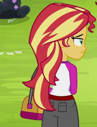 Size: 379x496 | Tagged: safe, imported from derpibooru, screencap, sunset shimmer, equestria girls, legend of everfree, ass, bunset shimmer, butt, cropped, rear view