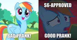 Size: 1180x620 | Tagged: safe, imported from derpibooru, rainbow dash, 28 pranks later, drama, drama bait